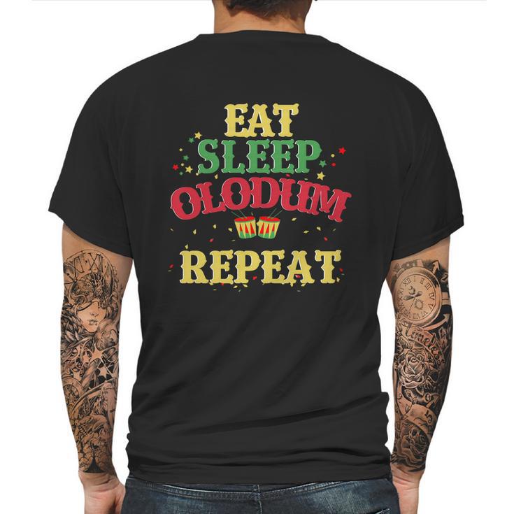 Funny Eat Sleep Olodum Repeat Tshirt Brazilian Carnival Gift Mens Back Print T-shirt