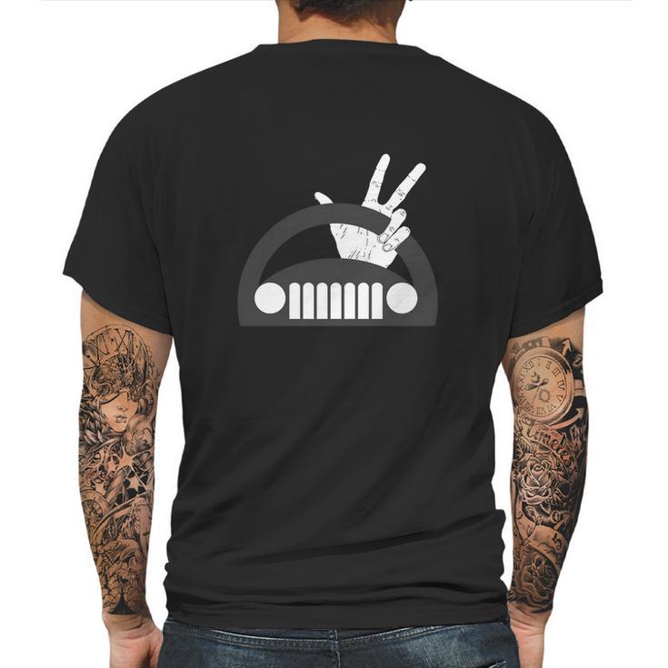 Funny The Jeep Wave Mens Back Print T-shirt