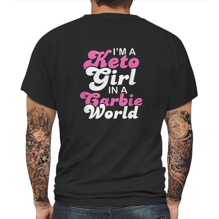 Funny Ketogenic Diet Keto Girl Carbie World Mens Back Print T-shirt