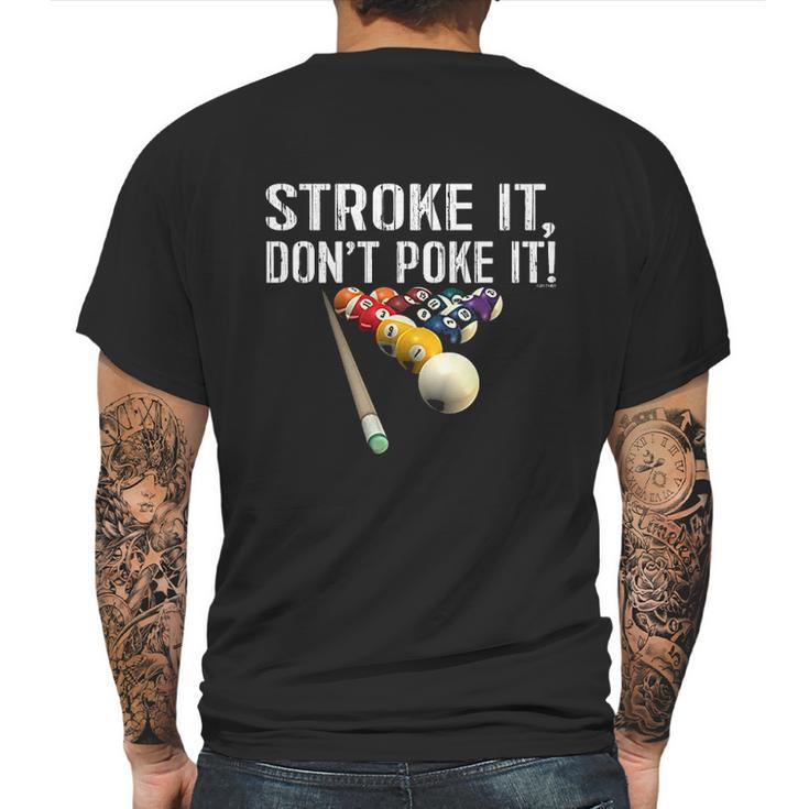 Funny Pool Stroke It Mens Back Print T-shirt