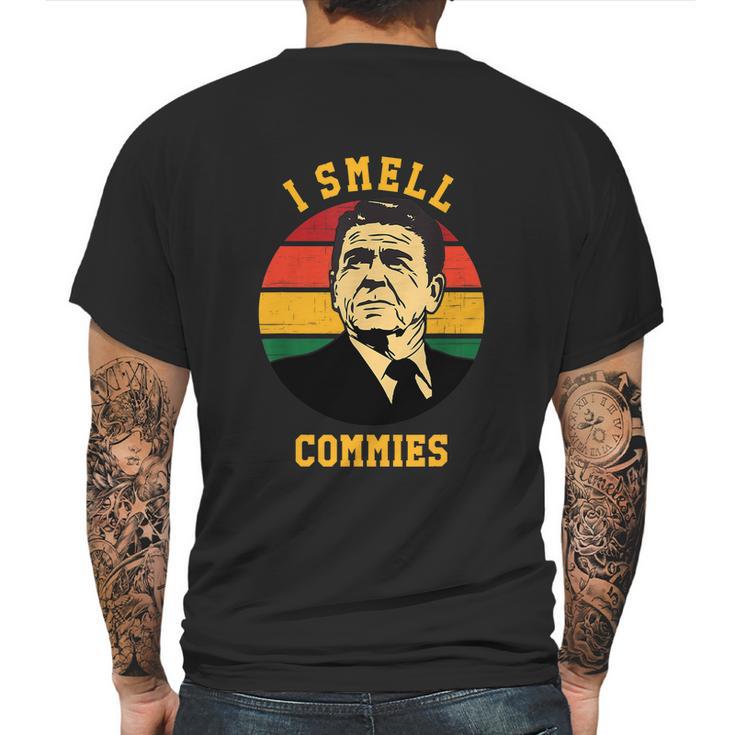 Funny Ronald Reagan I Smell Commies Political Humor Mens Back Print T-shirt