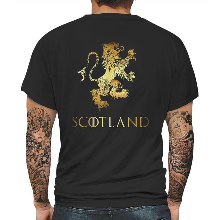 Funny Scotland Lion Rampant Scottish Kilts Mens Back Print T-shirt