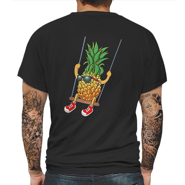 Funny Swinging Pineapple Swinger Mens Back Print T-shirt