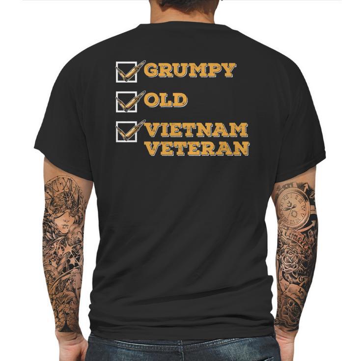 Funny Veteran  Grumpy Old Vietnam Veteran Mens Back Print T-shirt