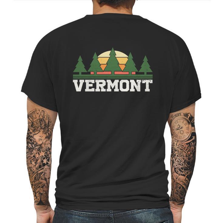 Funny Vintage Vermont Retro Logo Mens Back Print T-shirt