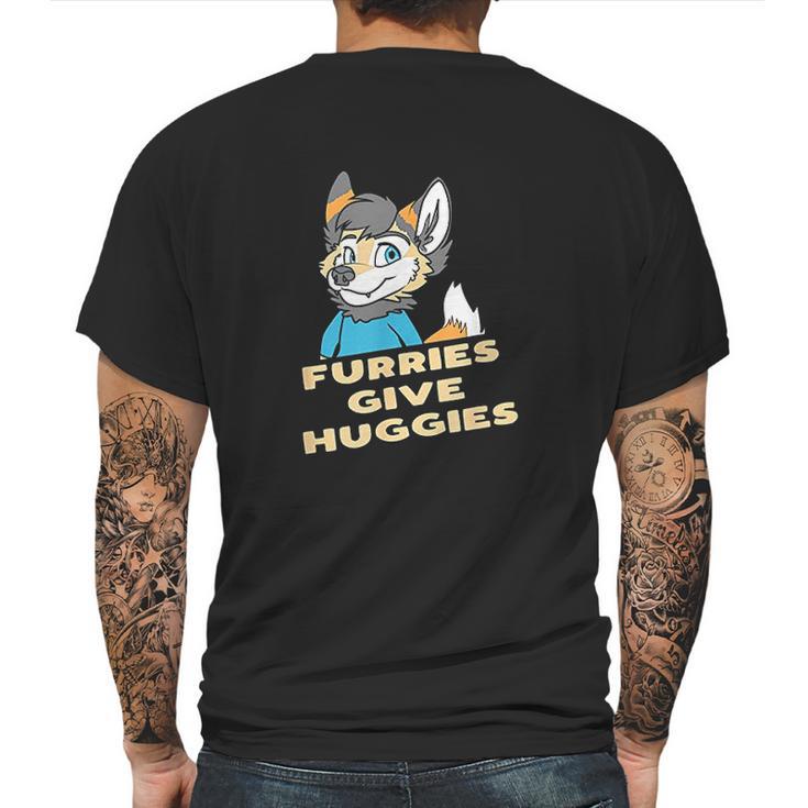 Furries Give Huggies Mens Back Print T-shirt