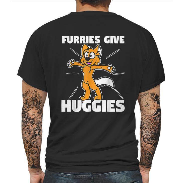 Furry Fandom  Furries Give Hugs Mens Back Print T-shirt