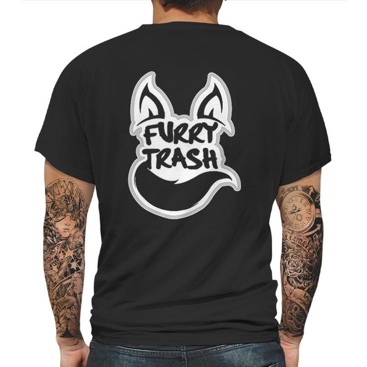 Fursona Furry Trash Furries Tail Ears Cosplay Mens Back Print T-shirt