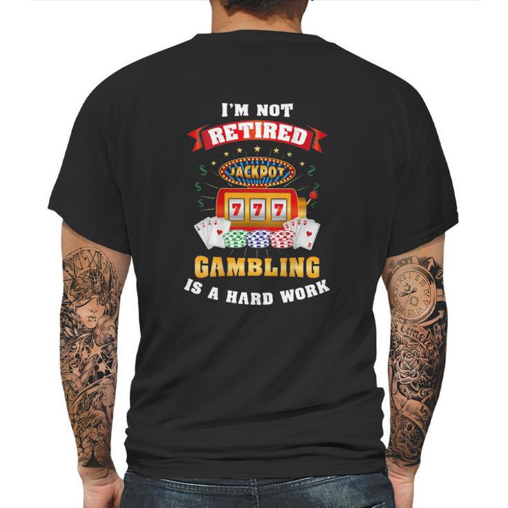 Gambling Retiree Classic Mens Back Print T-shirt