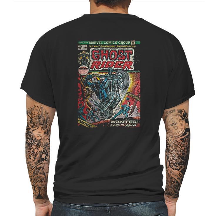 Ghost Rider Comic Art Mens Back Print T-shirt