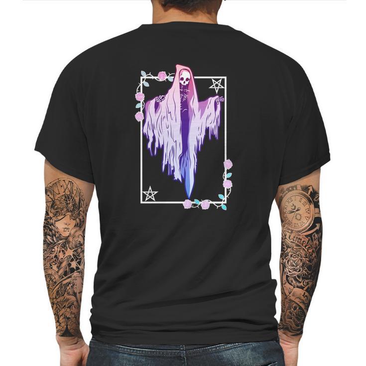 Ghost And Roses Wiccan Kawaii Pastel Goth Occult Emo Alternative Classic Mens Back Print T-shirt