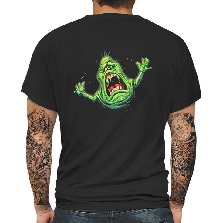 Ghostbusters Slimer Screaming Portrait Mens Back Print T-shirt