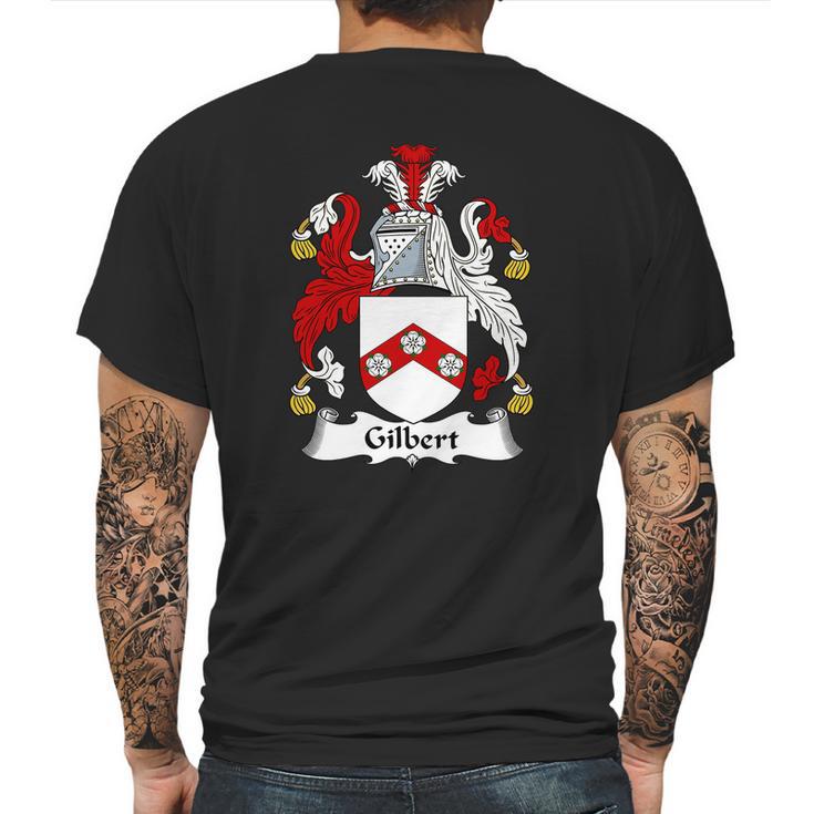 Gilbert Family Crest Coat Of Arms British Family Crests Mens Back Print T-shirt