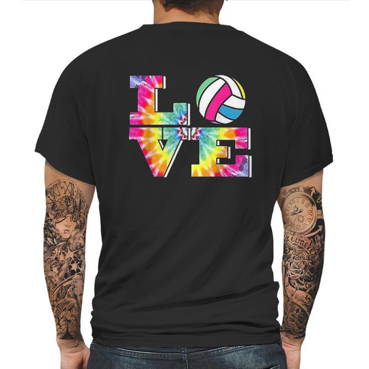 Girls Volleyball Tie Dye Love Colorful For Teenagers Mens Back Print T-shirt