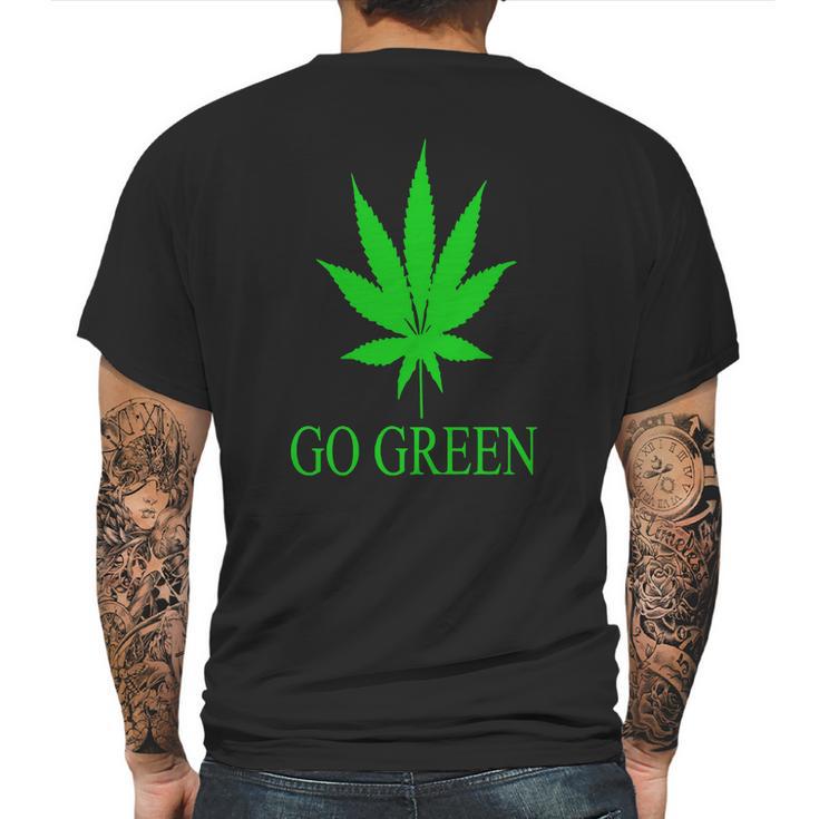 Go Green Weed T Shirt - Vape Nation - Marijuana Leaf 420 Mens Back Print T-shirt