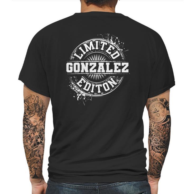 Gonzalez Funny Surname Family Tree Birthday Reunion Gift Mens Back Print T-shirt