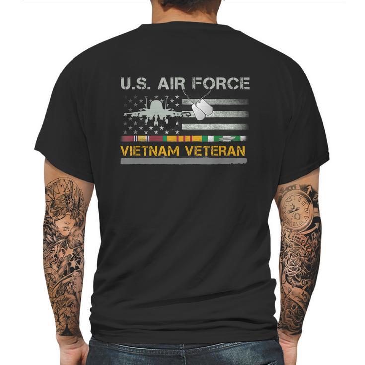 Great Gift Us Air Force Vietnam Veteran Usaf Veteran Usa Flag Gift Graphic Design Printed Casual Daily Basic Mens Back Print T-shirt