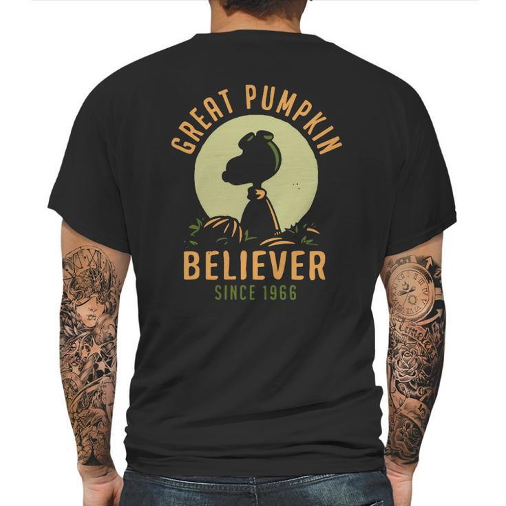 Great Pumpkin - Believer Since 1966 - Snoopy T-Shirt Mens Back Print T-shirt