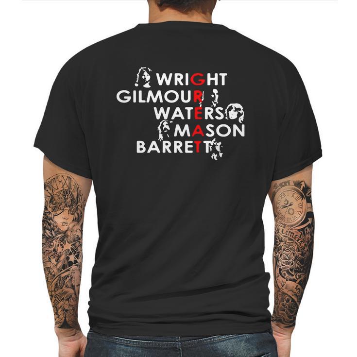 Great Wright Gilmour Waters Mason Barrett Mens Back Print T-shirt