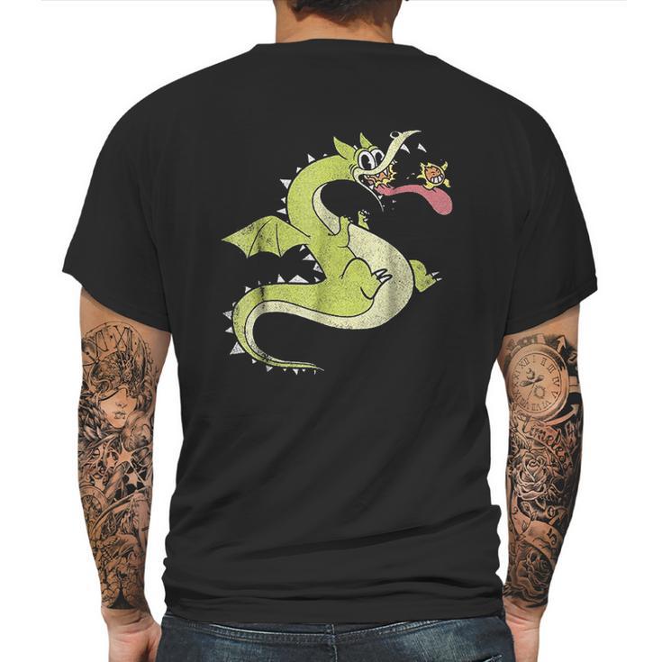 Grim Matchstick And Living Fireball Graphic Mens Back Print T-shirt