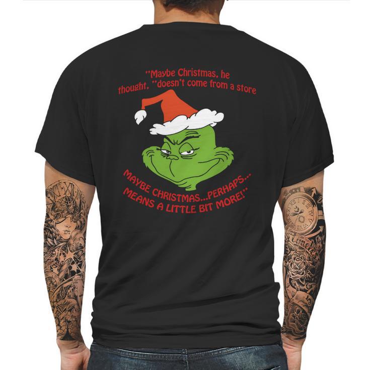 Grinch Funny T-Shirt Mens Back Print T-shirt