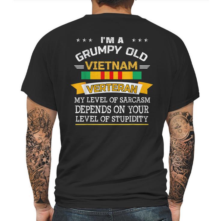 Im A Grumpy Old Vietnam Veteran  Veterans Day Sarcasm Mens Back Print T-shirt