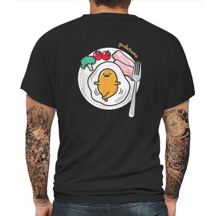 Gudetama Whatever Breakfast Plate Mens Back Print T-shirt