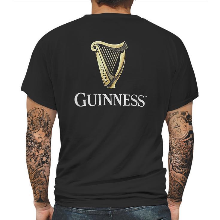 Guinness Black Classic With An Irish Gold Harp Design Mens Back Print T-shirt