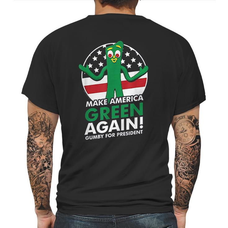 Gumby For Presiden Mens Back Print T-shirt