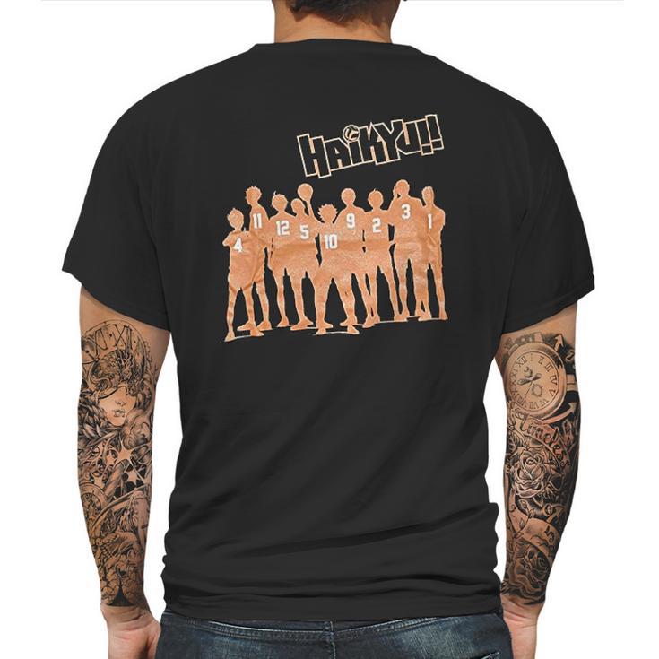 Haikyuu Team Mens Back Print T-shirt