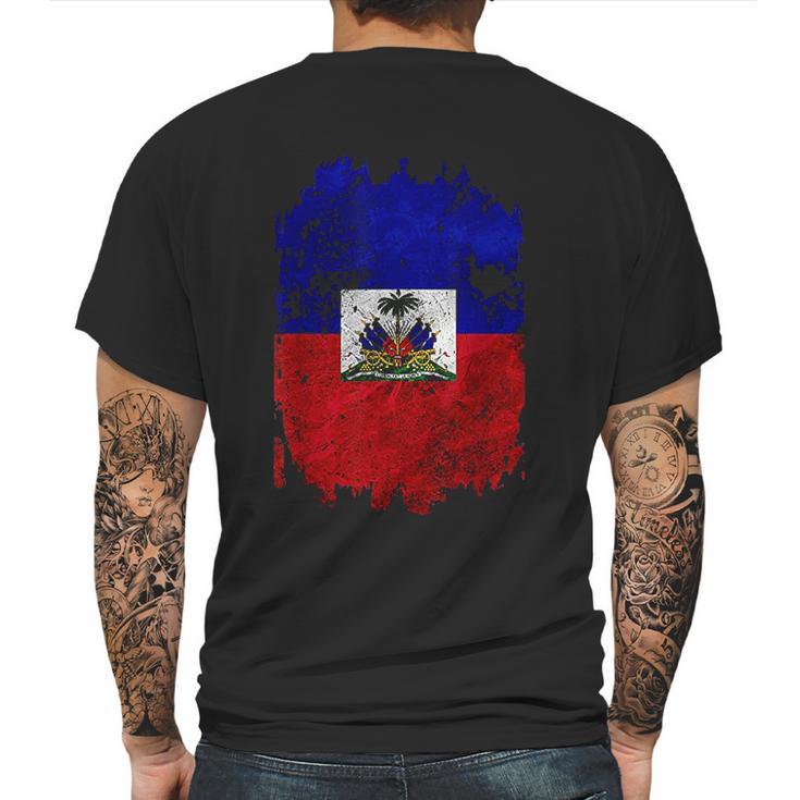 Haitian Flag Nou La  Zoe Pound Cool Gift Haiti Mens Back Print T-shirt