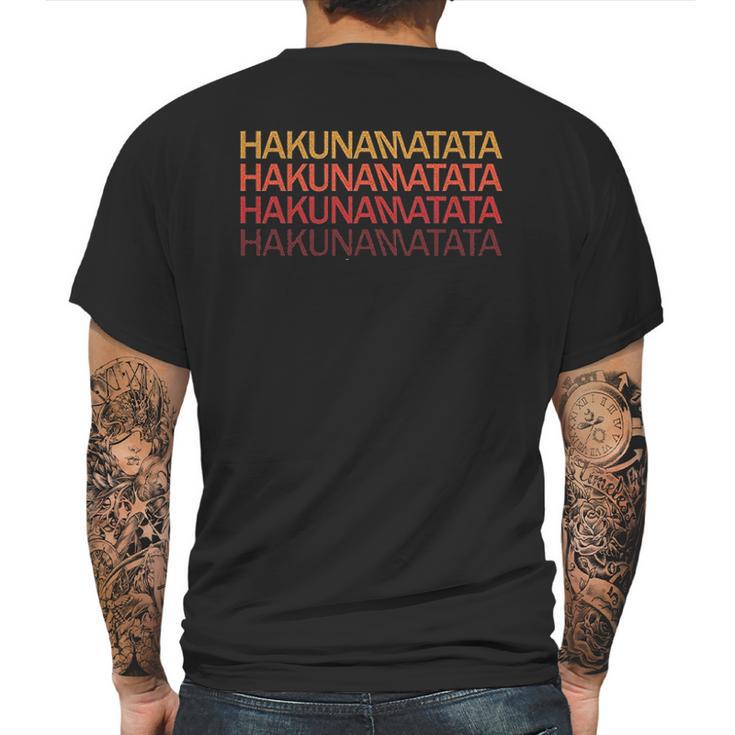 Hakuna Matata Sunset Colors Mens Back Print T-shirt