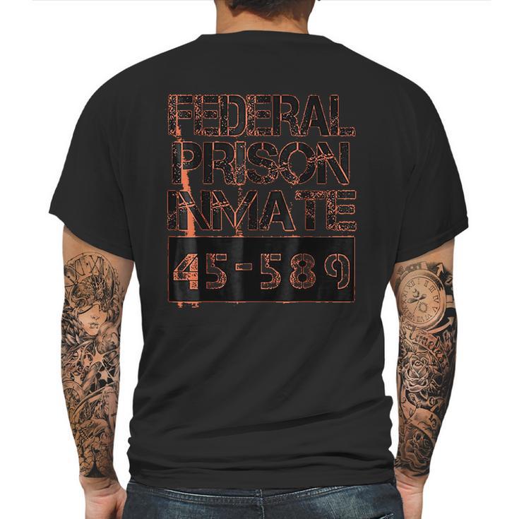 Halloween Federal Prison Inmate Prisoner Costume Mens Back Print T-shirt