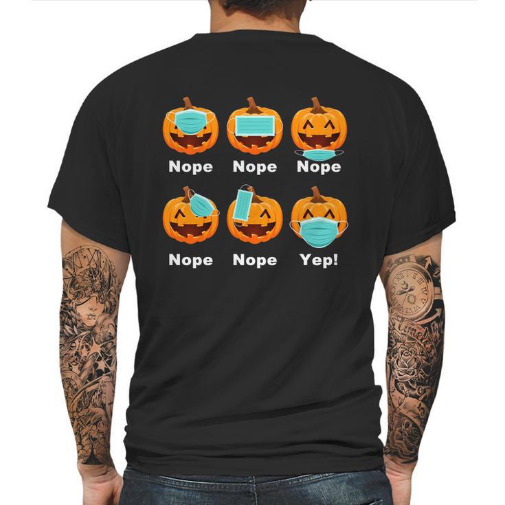 Halloween Pandemic Pumpkin Mask Funny Cute Mens Back Print T-shirt