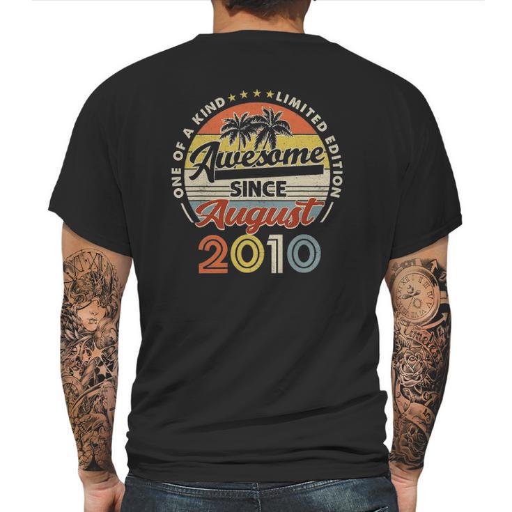 Happy 12Th Birthday Vintage August 2010  12 Years Old Mens Back Print T-shirt