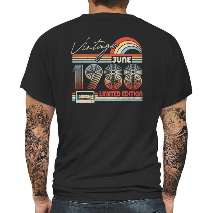 Happy 33Rd Birthday Vintage June 1988 33 Years Old Mens Back Print T-shirt