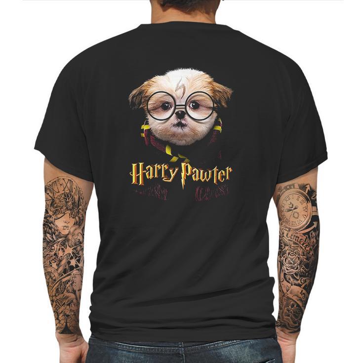 Harry Pawter Cute And Funny Shih Tzu Puppy Dog Lover Mens Back Print T-shirt