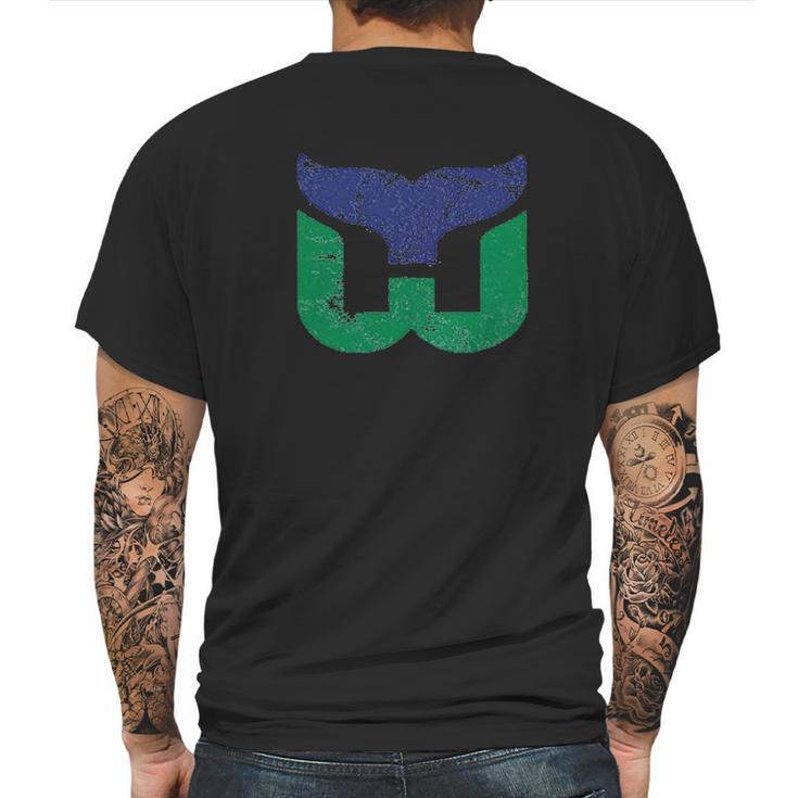 Hartford Whalers  Design Mens Back Print T-shirt