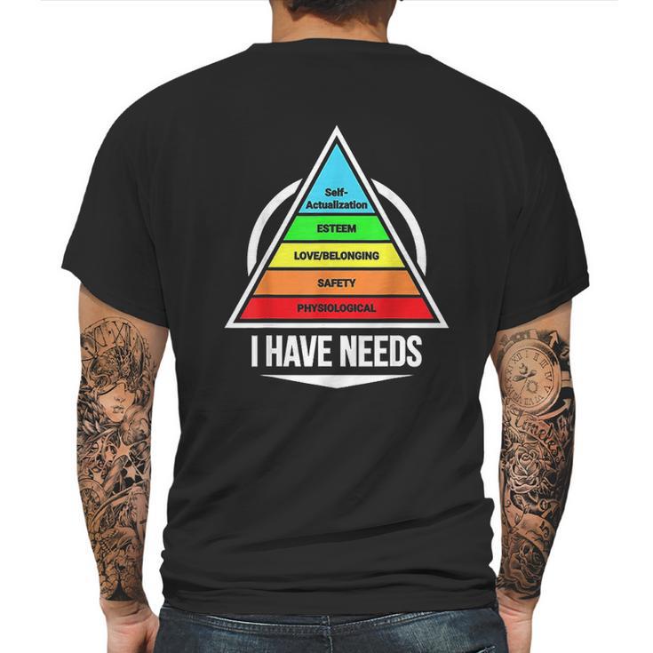 Hierarchy Of Needs Psych Mens Back Print T-shirt