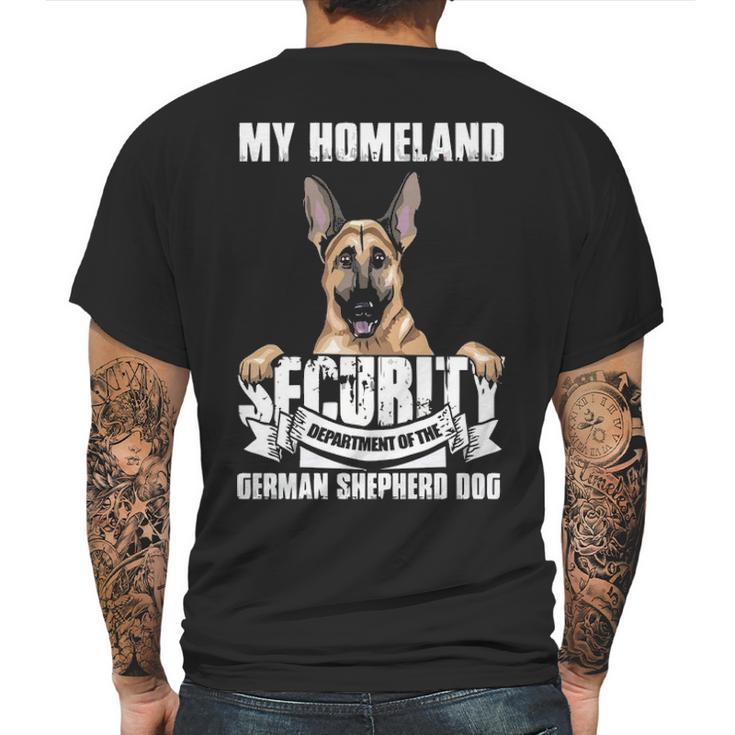 My Homeland Security Department Of The German Shepherd DogMens Back Print T-shirt