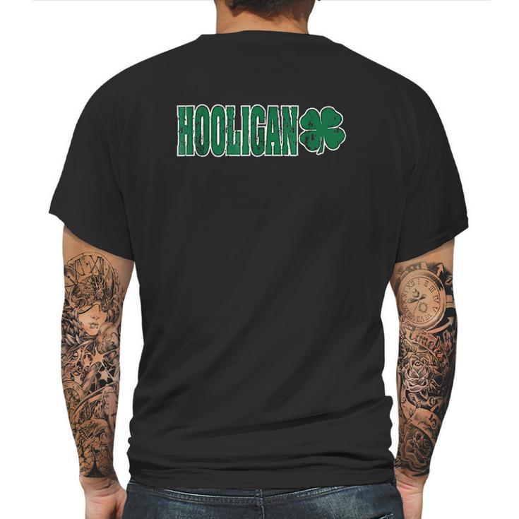 Hooligans St Patricks Day Four Leaf Clover Mens Back Print T-shirt