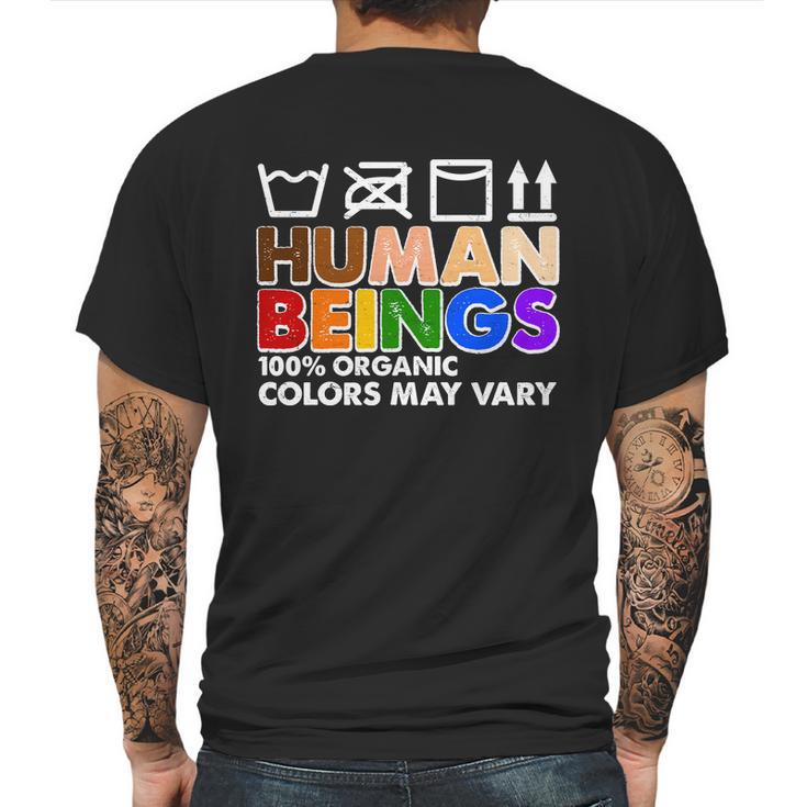 Human Beings 100 Percent Organic Colors May Vary Mens Back Print T-shirt