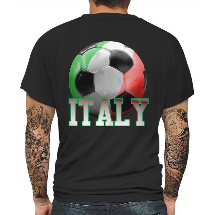 Italy Soccer Logo Mens Back Print T-shirt