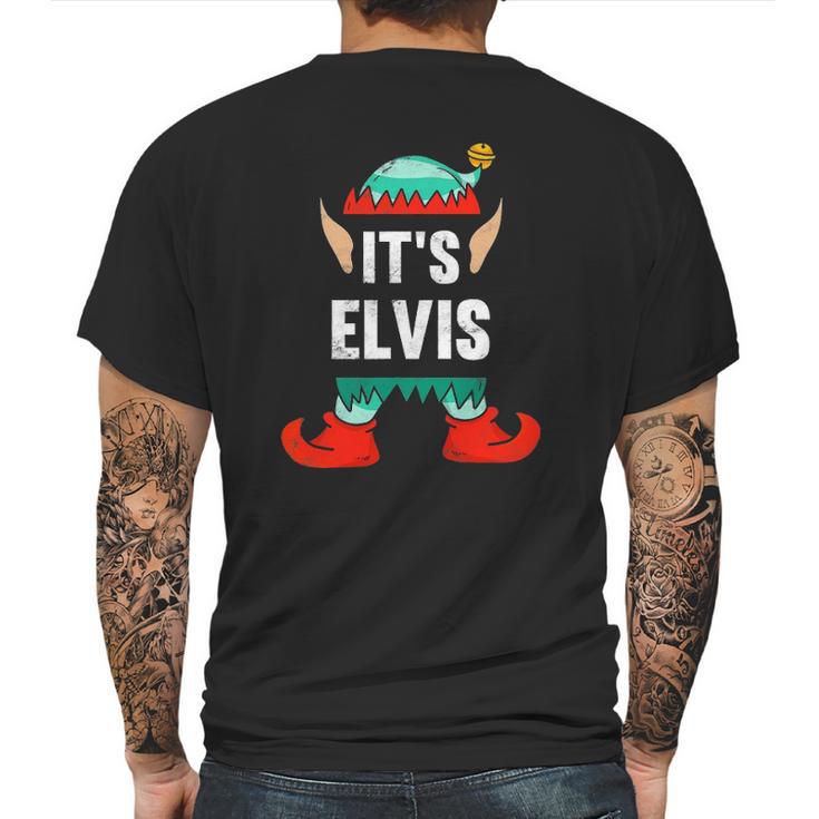 Mens Its Elvis Elf Personalized First Name Mens Back Print T-shirt