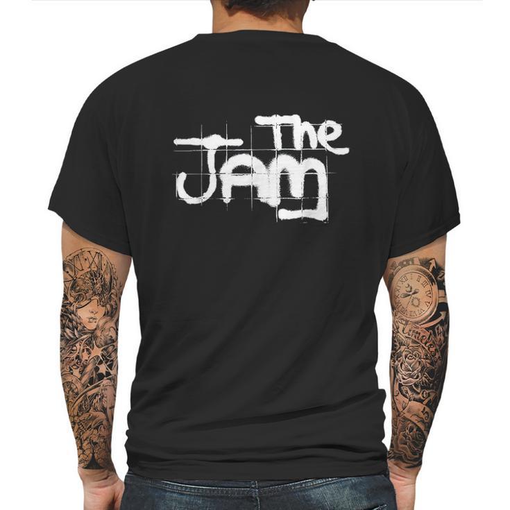 The Jam Official White Graffiti Spray Logo Mens Back Print T-shirt