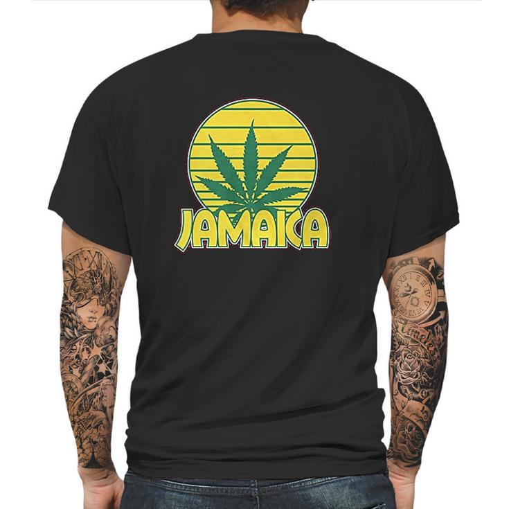 Mens Jamaica Marijuana Mens Back Print T-shirt