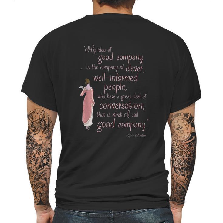 Jane Austen Gifts Persuasion Quote Good Company Mens Back Print T-shirt