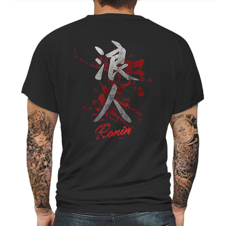 Japanese Kanji Ronin Mens Back Print T-shirt