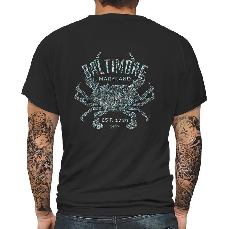 Jcombs Baltimore Md Blue Crab Mens Back Print T-shirt