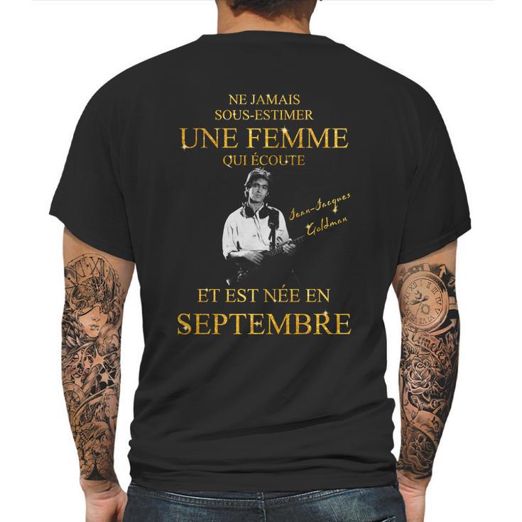 Jean Jacques Goldman Une Femme Est Te Née En Septembre Mens Back Print T-shirt